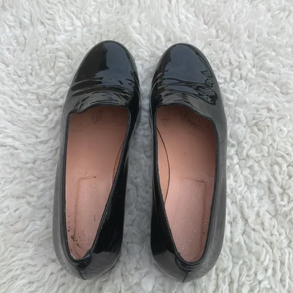 Robert Clergerie Black Patent Platform Shoes- Sz 7..5Used in very good condition