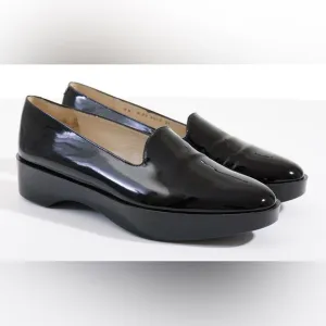 Robert Clergerie Black Patent Platform Shoes- Sz 7..5Used in very good condition