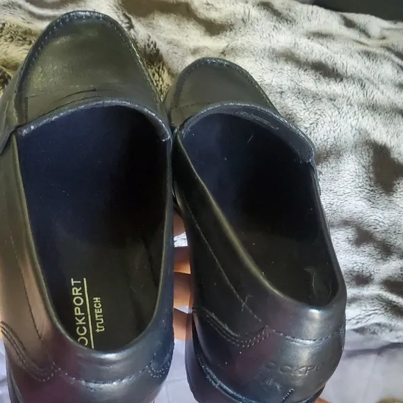 Rockport Men's Black Penny Loafers Leather Size 10