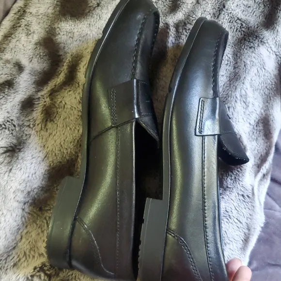 Rockport Men's Black Penny Loafers Leather Size 10