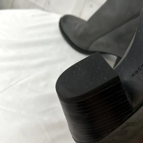 Rockport Size 9.5 Maddie Blue-Gray Ankle Zip Boots