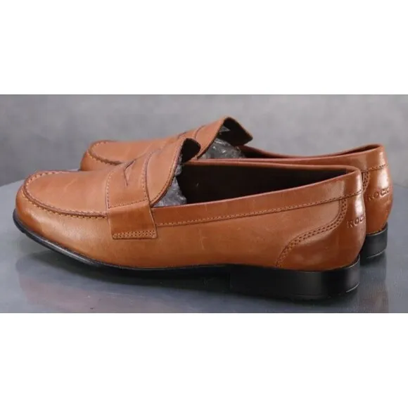 Rockport Walkability Men's Penny Loafers Dress Shoes Size 10 (W) Wide Leather