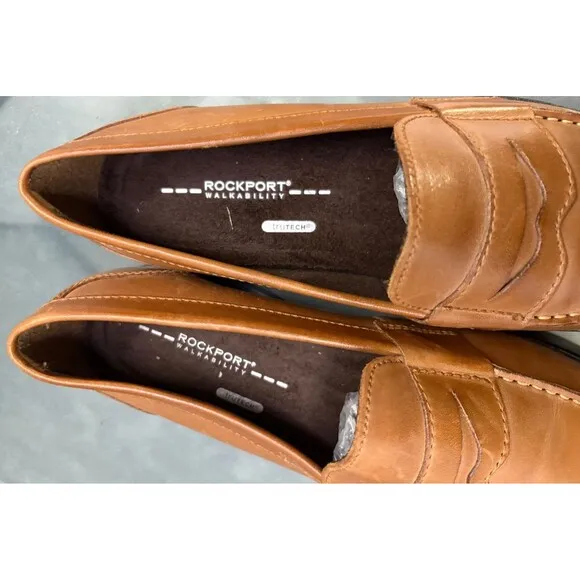 Rockport Walkability Men's Penny Loafers Dress Shoes Size 10 (W) Wide Leather