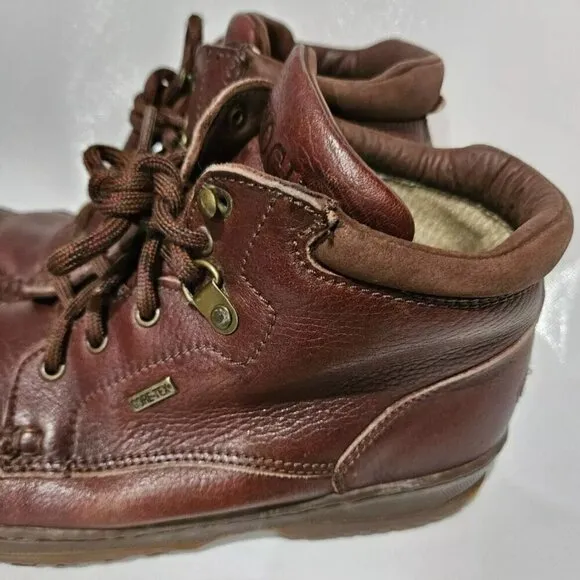 Rocky Boots Men's 8 Medium Brown Leather Hiking Camping Gore Tex Made In Usa