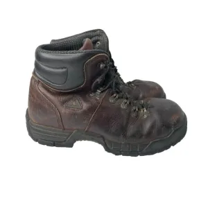 Rocky Men's Brown Leather Steel Toe Work Boots W/Speed Lacing Size 9W