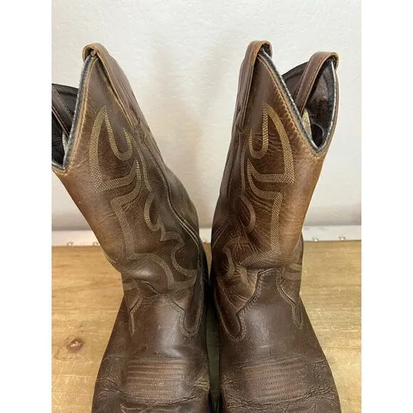 Rocky Men's Sz 8.5 Original Ride Branson Western Work Boot 2733 Brown Leather