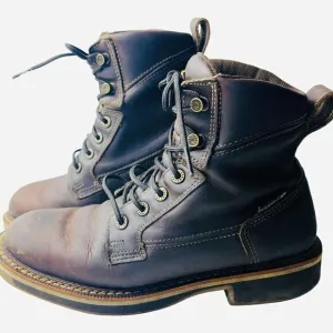 Rocky Mens Size 8M Lace Up Work Hiking Waterproof Boots Brown Leather