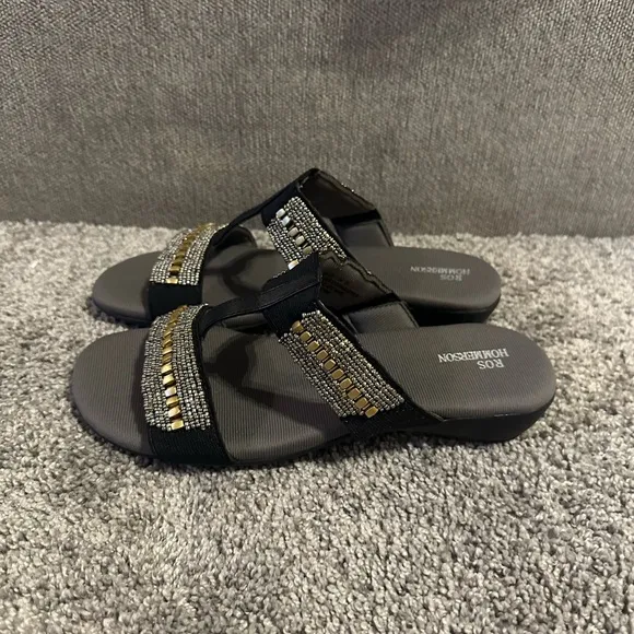 Ros Hommerson Women’s‎ Marcy Black Stretch Sandals Size 7.5