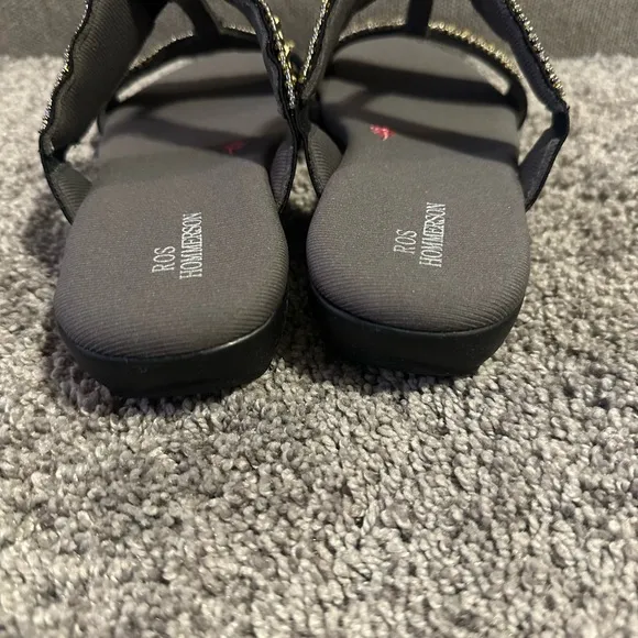Ros Hommerson Women’s‎ Marcy Black Stretch Sandals Size 7.5