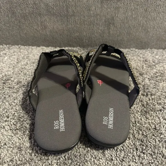 Ros Hommerson Women’s‎ Marcy Black Stretch Sandals Size 7.5
