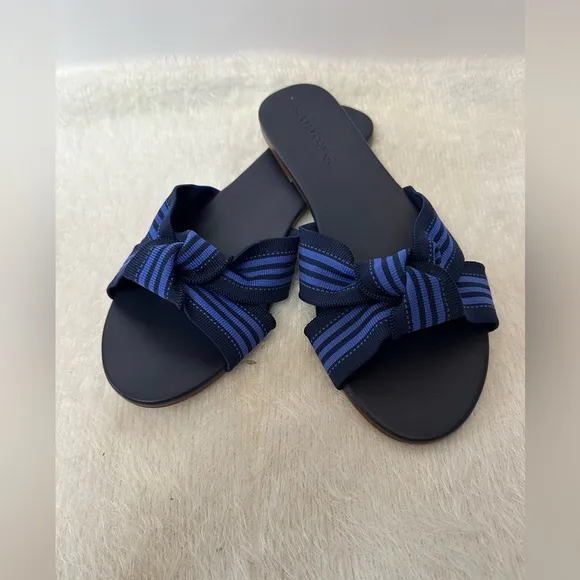 Rothy's Blue Sandals with Elegant Bow Detail 🌴☀️