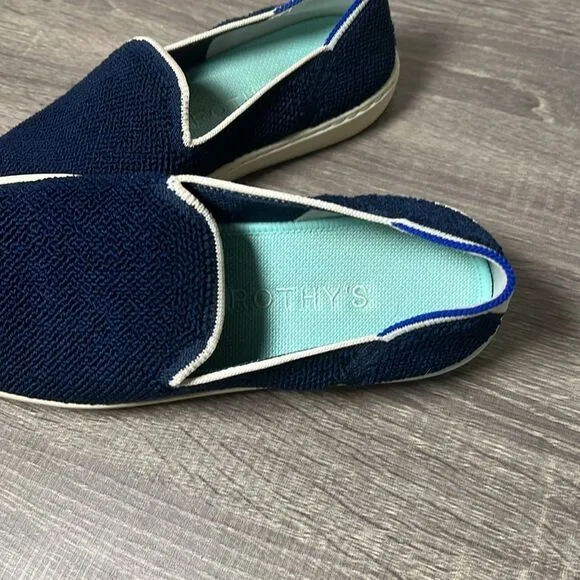 Rothy's Blue Slip-On Sneakers Sapphire Terry Shoes