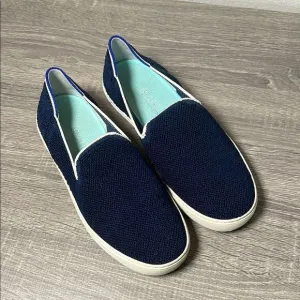 Rothy's Blue Slip-On Sneakers Sapphire Terry Shoes
