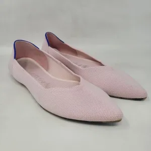 Rothys Shoes 8 The Point Blush Pink Flats Tortoise Shell Slip On Comfort Knit