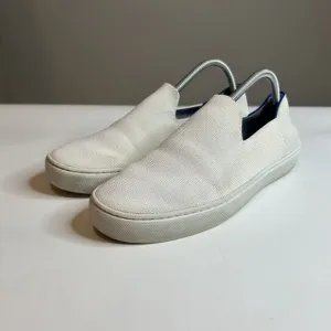 Rothy's Shoes Womens 10.5 The Original Slip-On Washable Sneakers White
