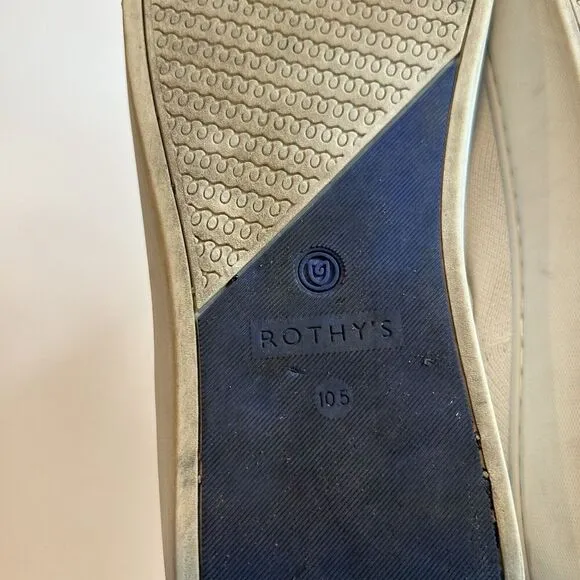 Rothy's Shoes Womens 10.5 The Original Slip-On Washable Sneakers White