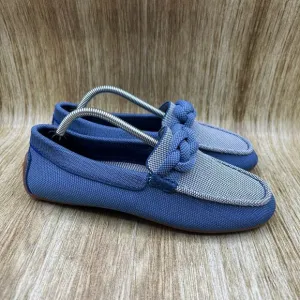 Rothy's The Braid Driver Women's Size 7.5 Blue Slip On Shoes Loafers Low Top