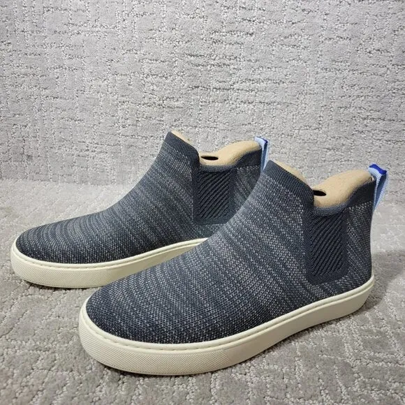 Rothy's The Chelsea Women's Size 8 US Graphite Melange Knit Pull On Ankle Boots
