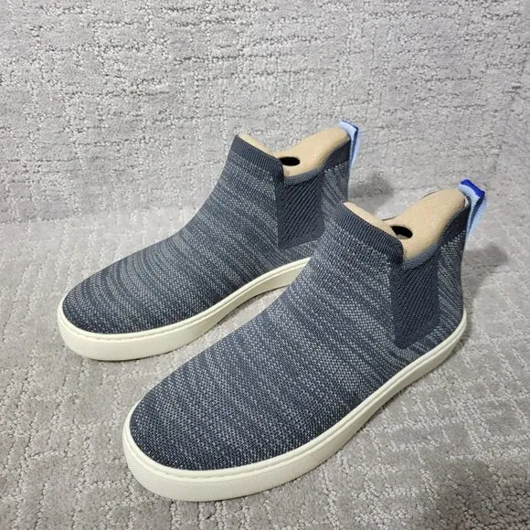 Rothy's The Chelsea Women's Size 8 US Graphite Melange Knit Pull On Ankle Boots