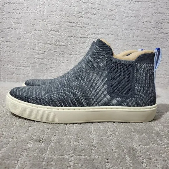 Rothy's The Chelsea Women's Size 8 US Graphite Melange Knit Pull On Ankle Boots