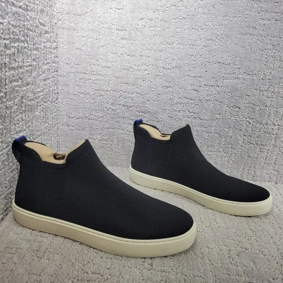 Rothy's The Chelsea Women's Size US 10 Black Solid Pull On Ankle Boots Shoes NEW