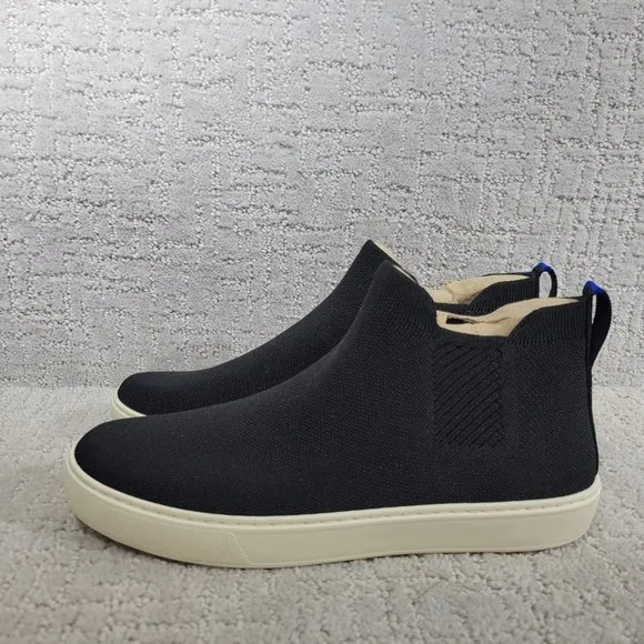 Rothy's The Chelsea Women's Size US 10 Black Solid Pull On Ankle Boots Shoes NEW