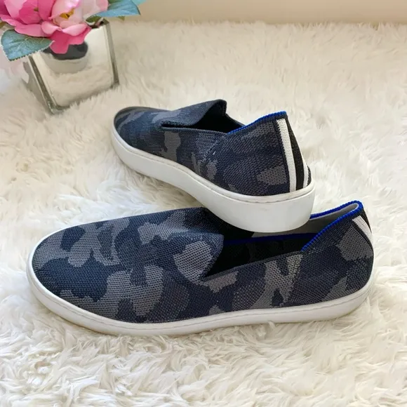 Rothy’s The Original Slip on Sneaker in Camo grey black