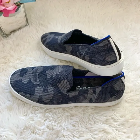 Rothy’s The Original Slip on Sneaker in Camo grey black