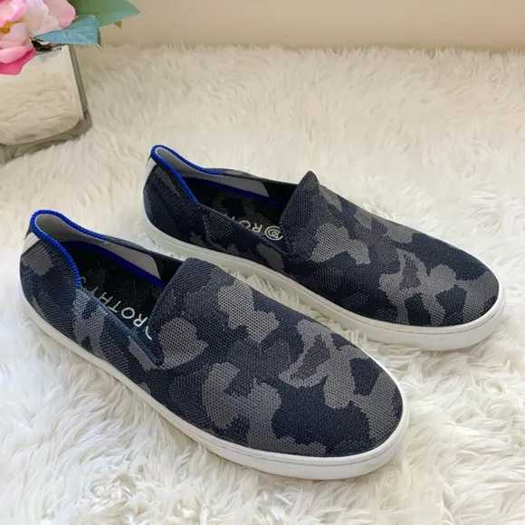 Rothy’s The Original Slip on Sneaker in Camo grey black