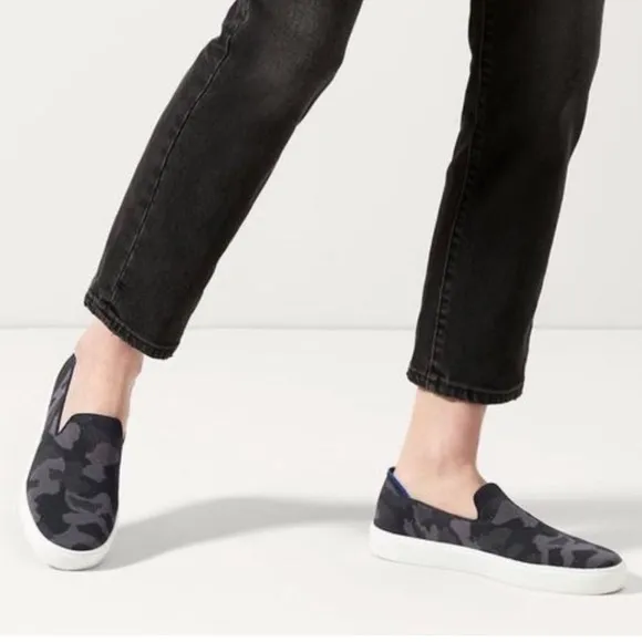 Rothy’s The Original Slip on Sneaker in Camo grey black