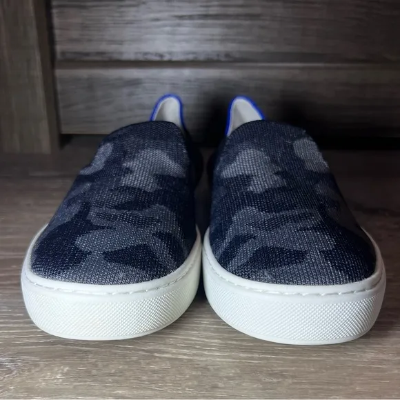 Rothy's The Sneaker Gray Camo Women Slip On Low Top Shoes Size 8