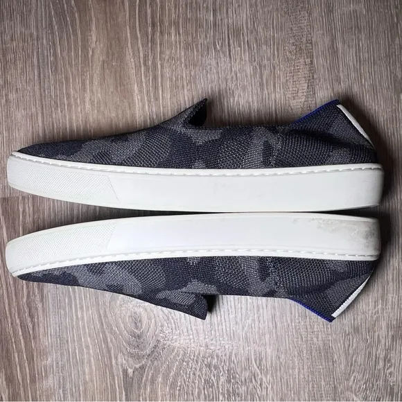 Rothy's The Sneaker Gray Camo Women Slip On Low Top Shoes Size 8