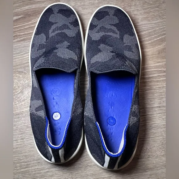 Rothy's The Sneaker Gray Camo Women Slip On Low Top Shoes Size 8