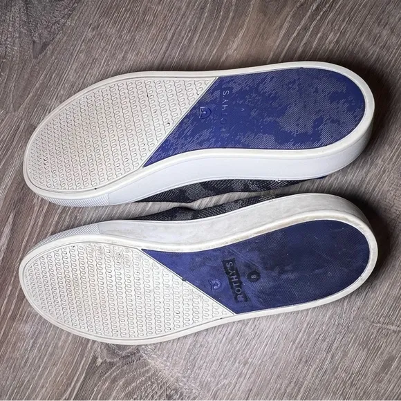 Rothy's The Sneaker Gray Camo Women Slip On Low Top Shoes Size 8