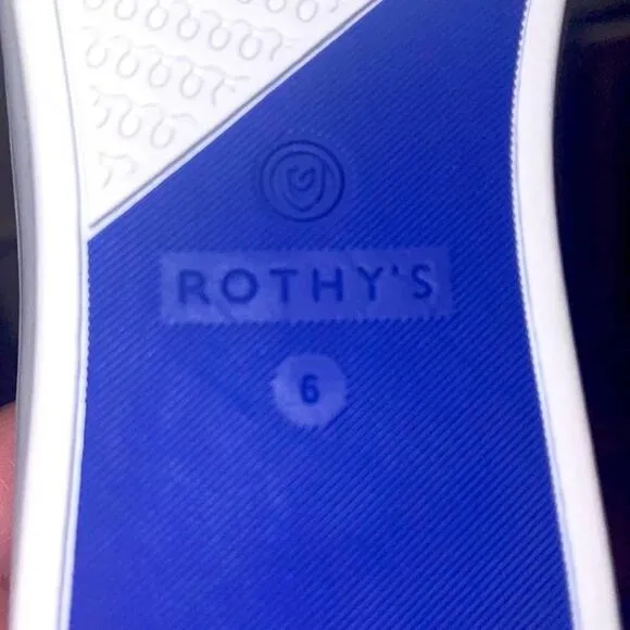 Rothy’s the snickers maritime stitch size 6 woman’s slides on shoes
