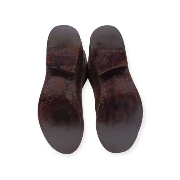 ☀️SALE☀️ Frye Melissa Button Tall Chocolate Brown Suede Riding Boots Size: 6.5