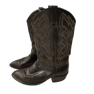 🎉SALE🎉‎ TONY LAMA CONCHO HARNESS COWBOY BOOTS MEN'S 9D STYLE LIZARD TOE BLACK