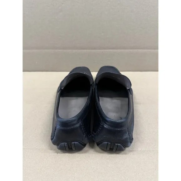 Salvatore Ferragamo PETER  Black Leather Mens Drivers Loafers Shoes 10EEE
