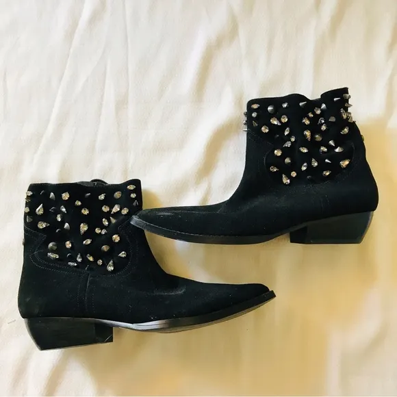 Sam Edelman avril Black Studded Ankle Boots