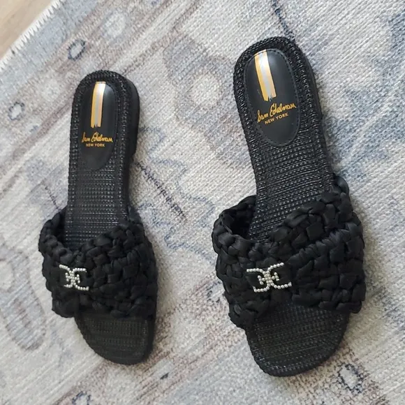 Sam Edelman Black Bridget Slide Sandals Sz7