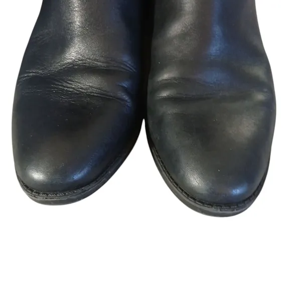 Sam Edelman Black Knee High Boots Womens Tall Black Leather Riding Boots sz 8.5