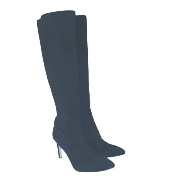 Sam Edelman Black Suede Knee High Boots Womens Tall High Heeled Boots size 8