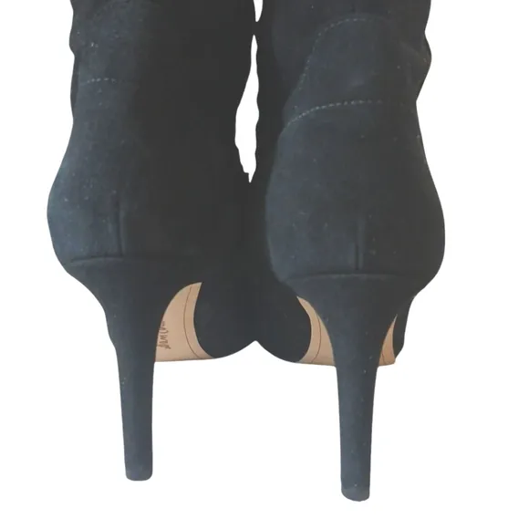 Sam Edelman Black Suede Knee High Boots Womens Tall High Heeled Boots size 8