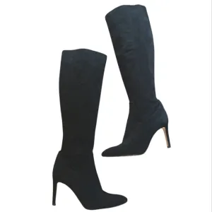 Sam Edelman Black Suede Knee High Boots Womens Tall High Heeled Boots size 8