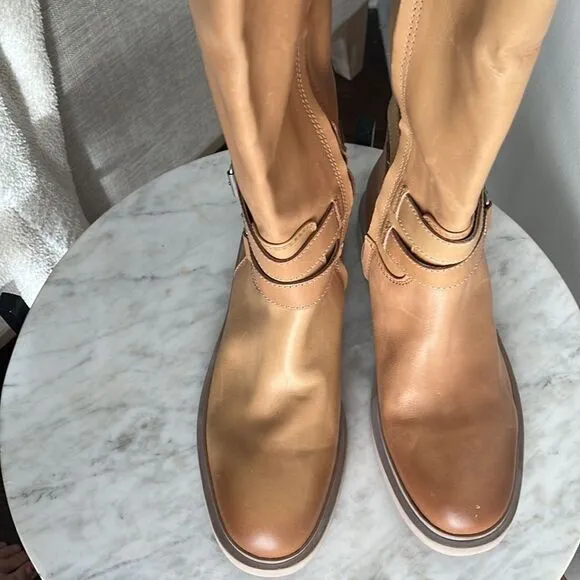 Sam Edelman Freda Knee High Boots in Cashew, Size 8.5, NWOB