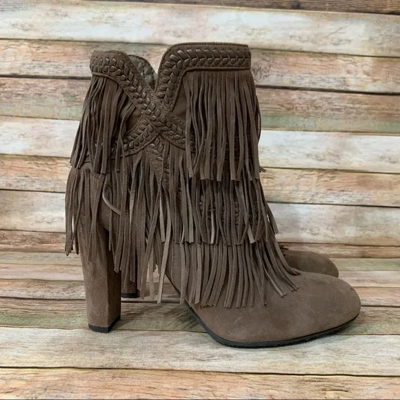 Sam Edelman Kaleb Fringe Suede Ankle Boots