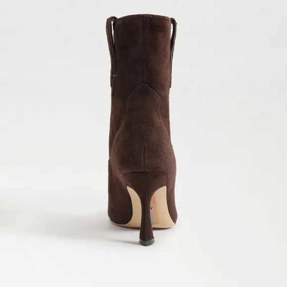 Sam Edelman Moe 10 Spoon Heel Elegant Brown Suede Ankle Boots