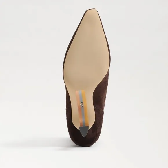 Sam Edelman Moe 10 Spoon Heel Elegant Brown Suede Ankle Boots