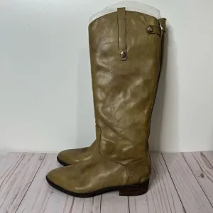 Sam Edelman Penny Leather Riding Boot Tall Taupe Tan Brown