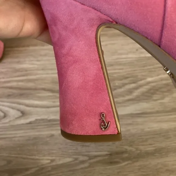 Sam Edelman Pink Jaye Ankle Boots Size 7.5 NEW